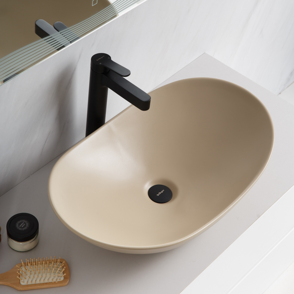 Приобрести belbagno накладная раковина 60х36 см, бежевый bb1404-h316