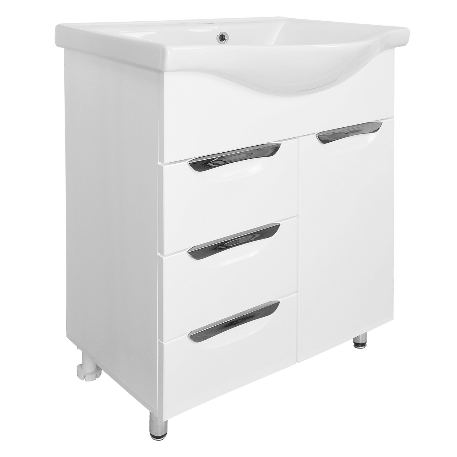 Приобрести loranto тумба напольная с раковиной стиль- 60/3 60х84 см, белая (cs00070537)