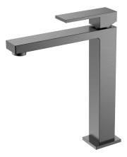 Boheme Смеситель для раковины Qubic Matt Gun Metal,высокий 472-GM
