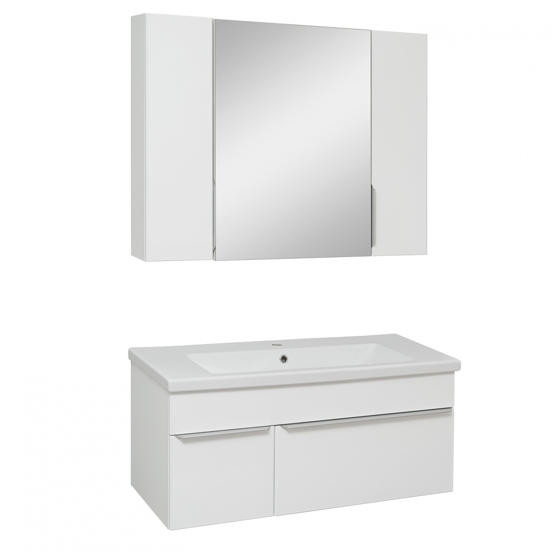 Приобрести aqua de marco зеркало-шкаф axioma 100 см, белый 1100wgaxi