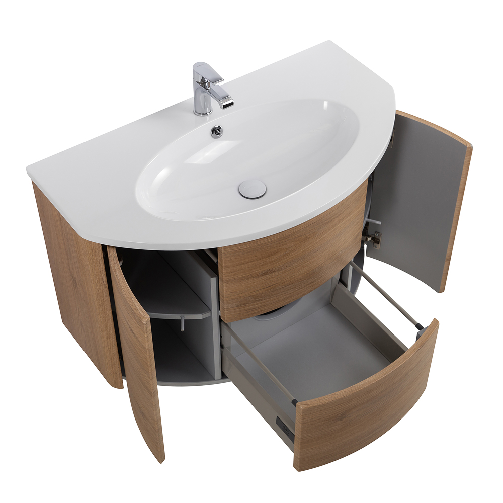 Приобрести cezares тумба подвесная с раковиной eden 91 см rovere tabacco, дерево 55073