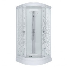 Тритон Душевая кабина Стандарт А, Мозаика ДН4 100х100 см, белая с узором Щ0000030290