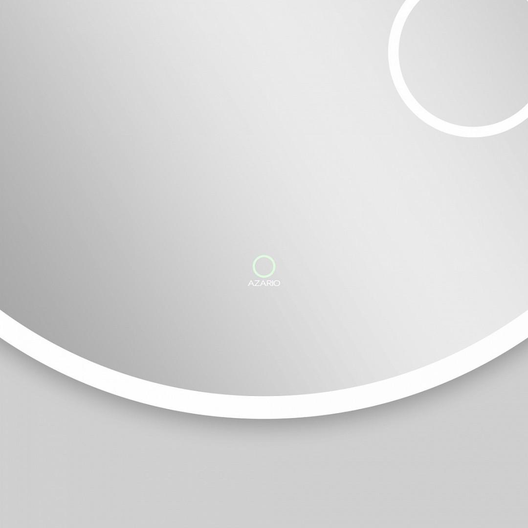 Приобрести azario зеркало d600 60х60 см, белый, сенсорный выключатель, диммер, az-z-005alm