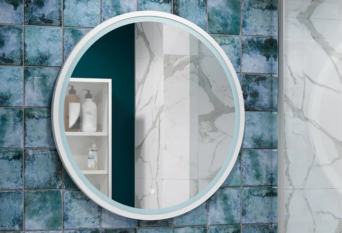 Приобрести continent зеркало с подсветкой style white 60х60 см, белый