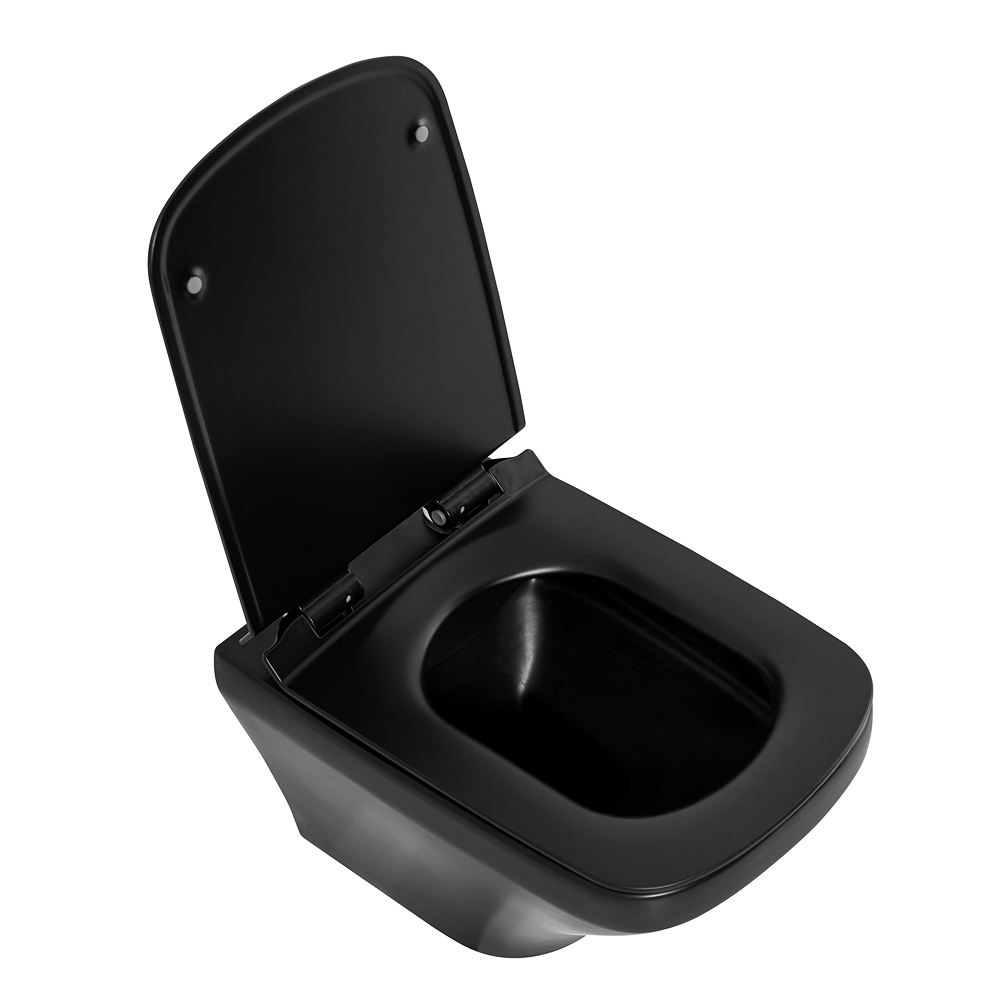 Приобрести belbagno унитаз безободковый подвесной sela с сиденьем дюропласт, микролифт, черный bb3201chr-mb/bb3201sc-mb