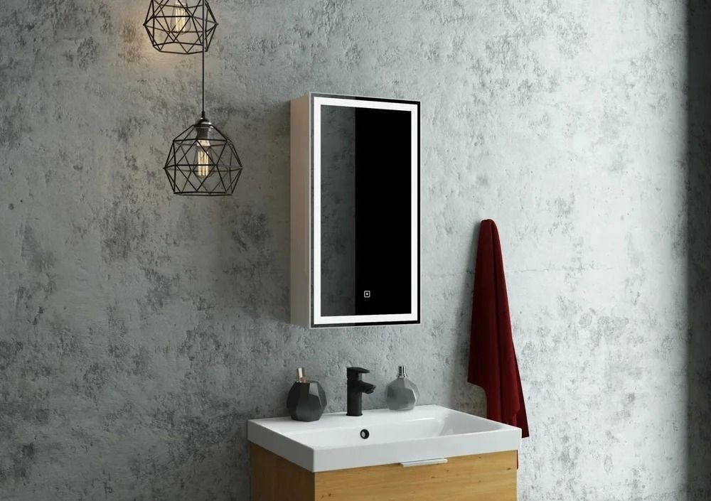 Приобрести continent зеркало шкаф с подсветкой allure 35х65 см, сенсорный включатель, левосторонее, белое