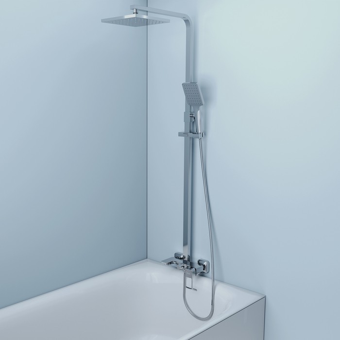 Приобрести iddis душевая система bild, квадратная d-200мм, хром bilsb1fi06