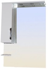 Loranto Зеркало-шкаф Стиль 70х107 см, левостороннее, белое (CS00024667)