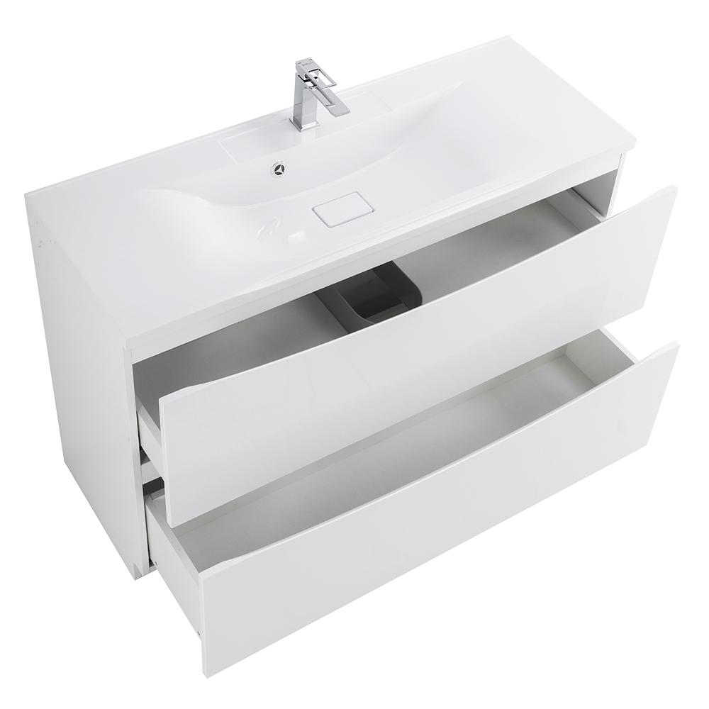 Приобрести belbagno тумба с раковиной marino 120 см, напольная bianco lucido, белая раковина