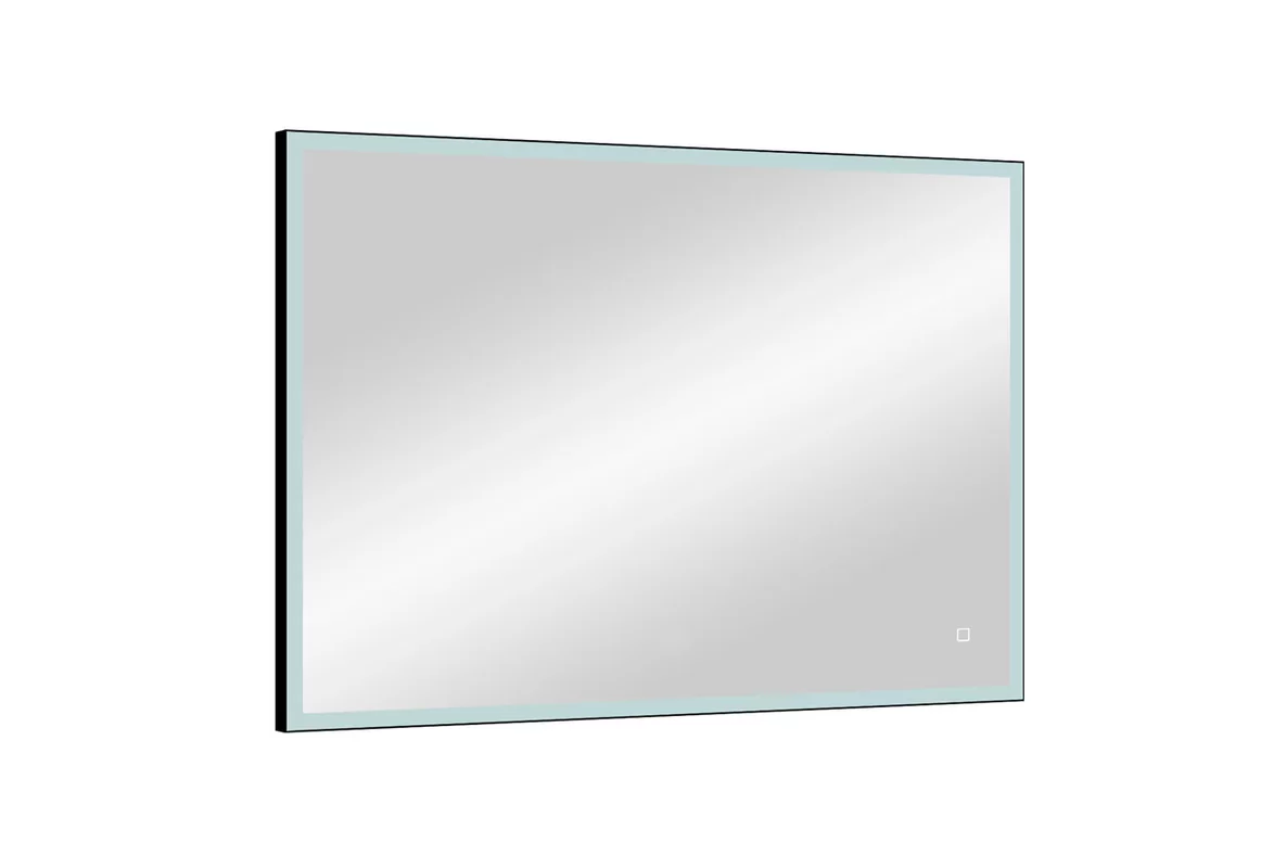 Приобрести continent зеркало с подсветкой solid black 90х70 см, черное