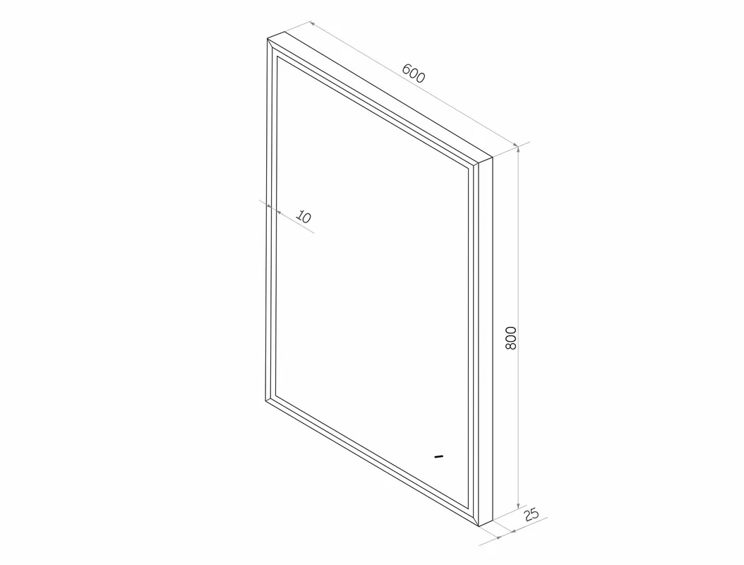 Приобрести continent зеркало с подсветкой stage грэймуар 60х80 см, серый муар