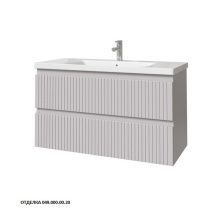 Caprigo Тумба с раковиной FORTE-Smalty STRIPE 100 см, серая, эмаль