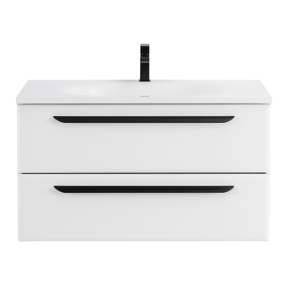 Приобрести cezares тумба подвесная с раковиной eco 90 см bianco lucido, белый глянец eco-900-2c-so-bl