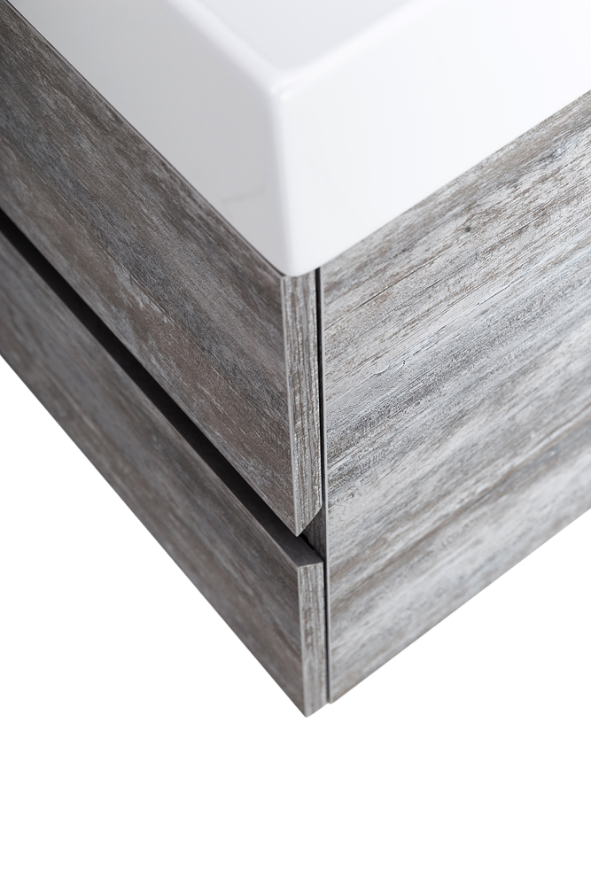 Приобрести cezares тумба подвесная с раковиной molveno 46 60 см legno grigio, серая molveno 46-60-2c-so-lg