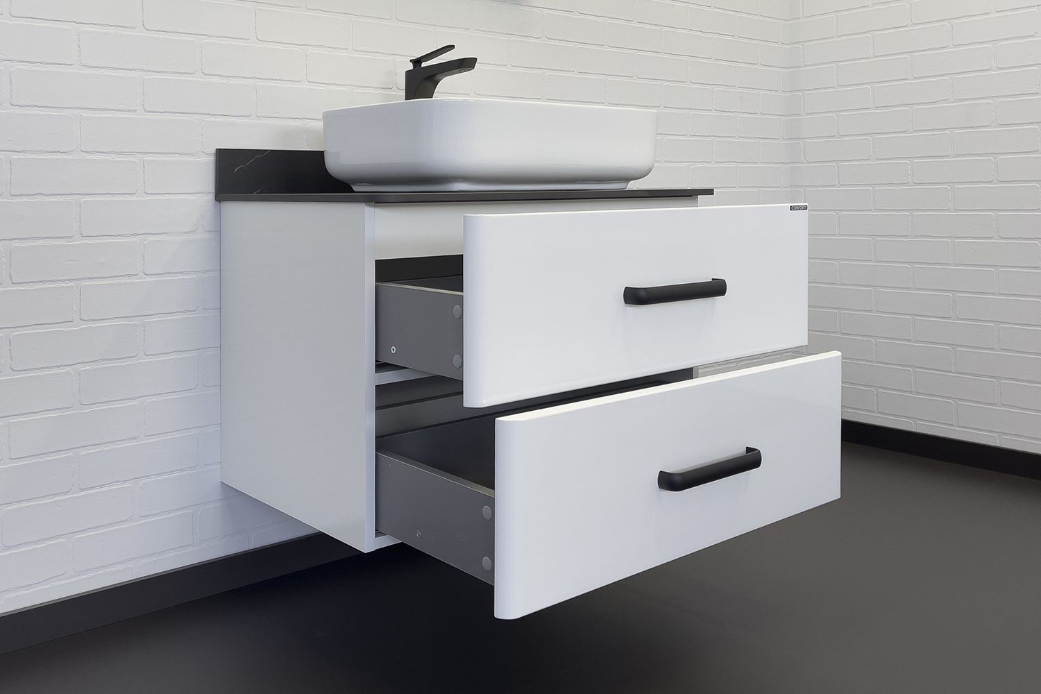 Приобрести сomforty тумба со столешницей и раковиной "амстердам-75" белая