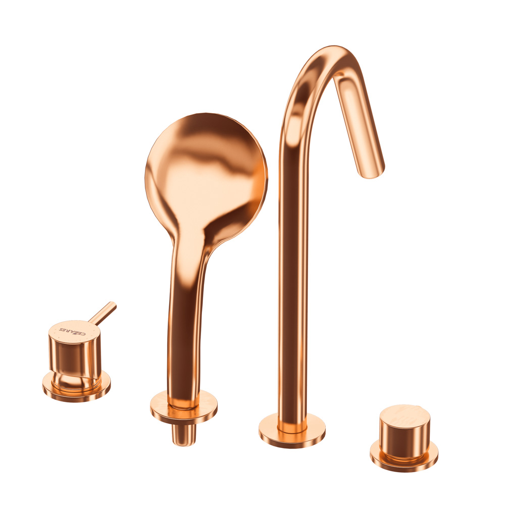 Приобрести cezares смеситель на борт ванны leaf-bvdm4-l-ss