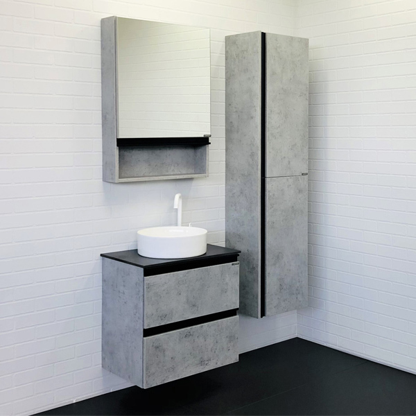 Приобрести сomforty тумба со столешницей и раковиной "эдинбург-60-2", светлый бетон с отверстием под смеситель