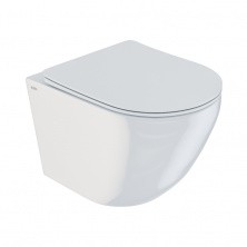IDDIS Унитаз подвесной безободковый Blanco, с тонкой быстросъемной крышкой микролифт, BLARDSEi25