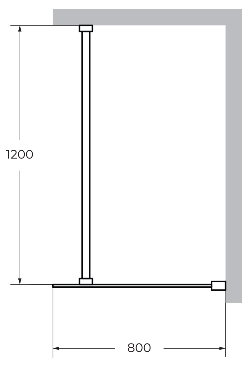 Приобрести cezares душевая перегородка liberta 80 см, хром liberta-l-1-80-120-c-cr