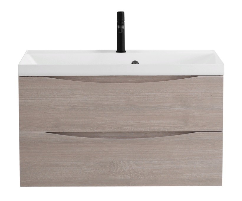 Приобрести тумба подвесная с раковиной belbagno marino-800-2c-so-rg-p 80 см, rovere grigio