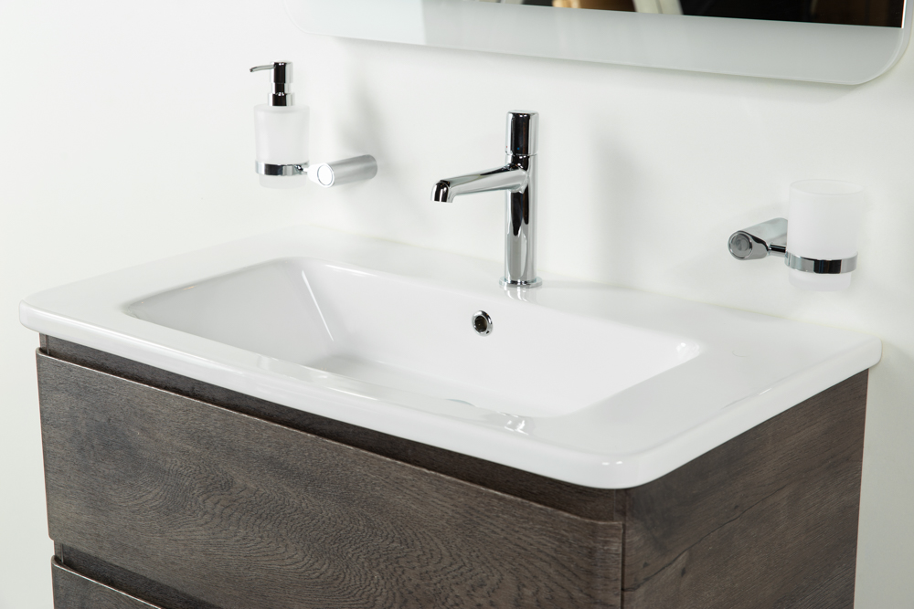 Приобрести belbagno тумба с раковиной albano-cer 80 см, подвесная rovere nature grigio, белая раковина