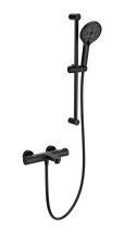 Смеситель для ванны с душевым гарнитуром и термостатом WONZON & WOGHAND, Черный матовый (WW-C2018-A-MB)