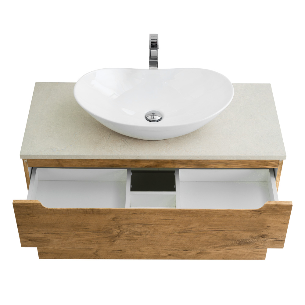 Приобрести belbagno тумба со столешницей etna-h60 100 см, подвесная rovere nature