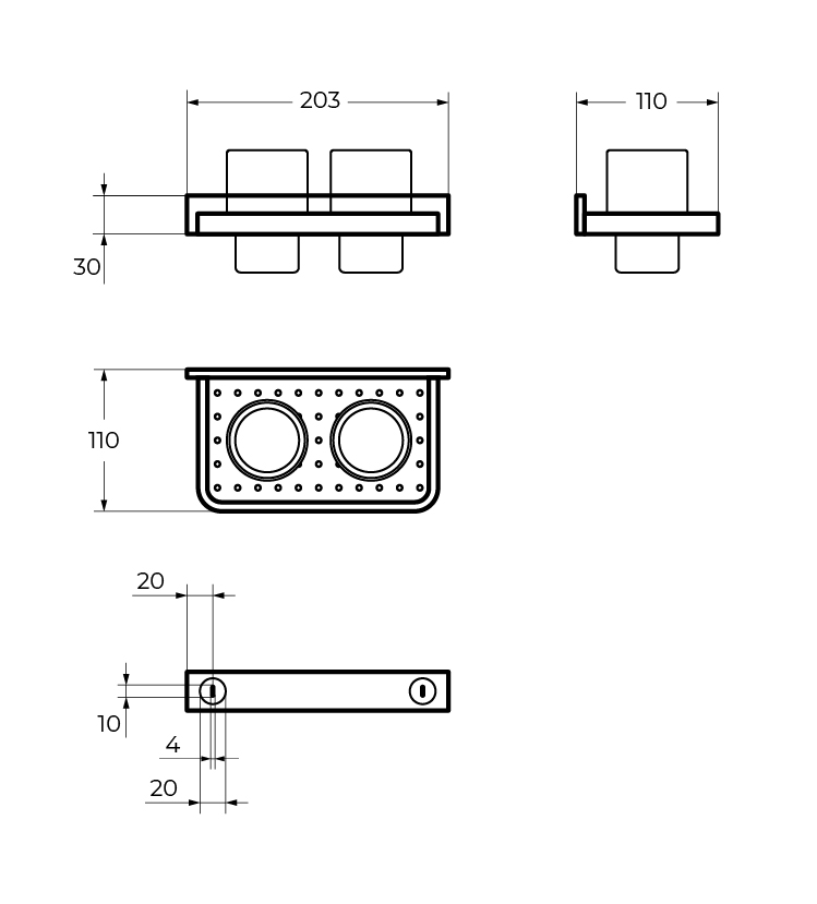 Приобрести cezares стакан для зубных счеток maxima. двойной, хром czr-f-8920a
