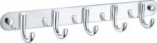 Вешалка с 5 крючками для ванной WONZON & WOGHAND, Хром (WW-9384-5)