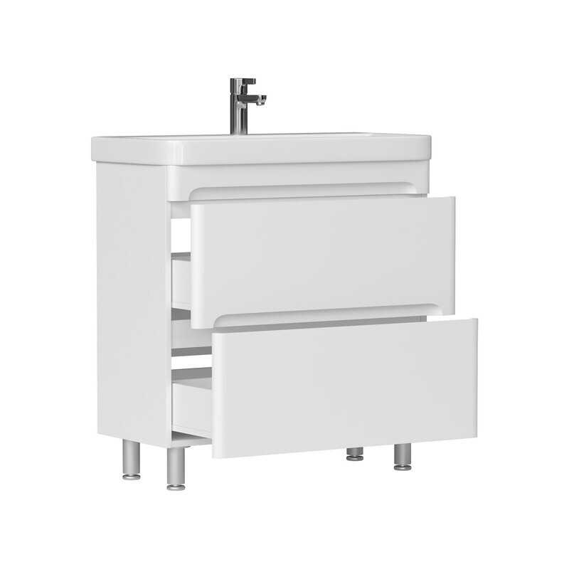 Приобрести equil тумба напольная с раковиной nice 80 см, белая матовая tnnice80.2y-05