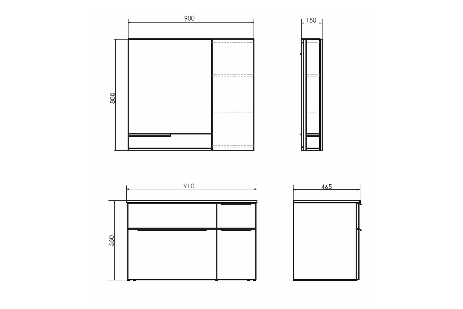 Приобрести сomforty зеркало-шкаф варна-90 дуб сонома