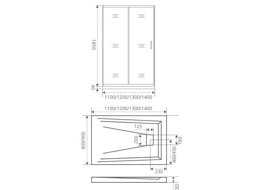 Приобрести bas дверь душевая infinity wtw-140-w-ch 140 см хром/узор