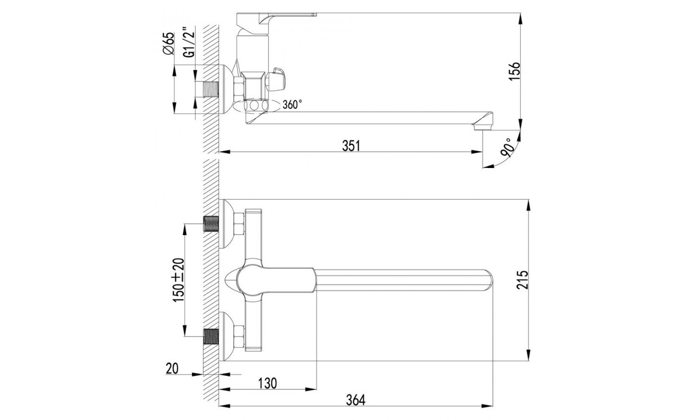 Приобрести lemark смеситель для ванны plus grace, хром lm1551c