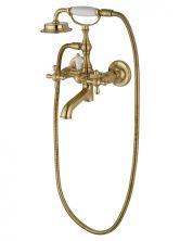 Смеситель для ванны с душем WONZON & WOGHAND RETRO, Брашированное золото (WW-88639020-BG)