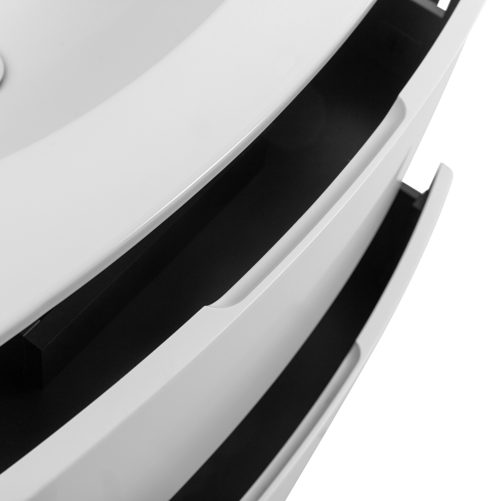 Приобрести cezares тумба подвесная с раковиной elettra 104 см bianco opaco, стекло, белая 55521