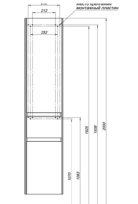 Приобрести aquanet пенал бруклин 35 см, белый