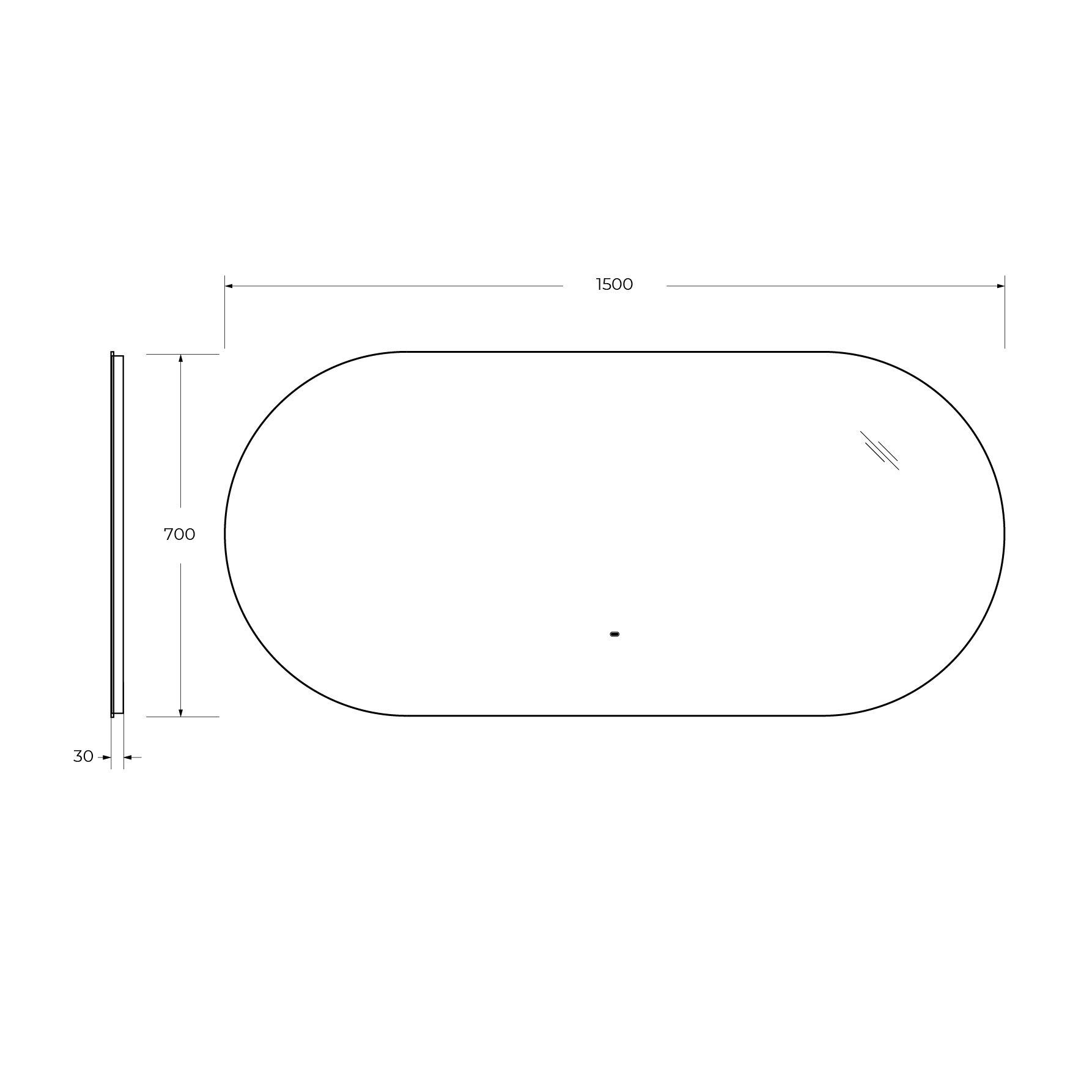 Приобрести cezares зеркало vague 150х70 см, контурная подсветка, датчик движения czr-spc-vague-1500-700-mov