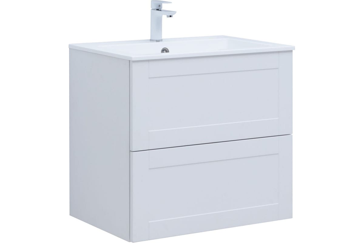 Приобрести aquanet тумба с раковиной терра 70 см, белая матовая