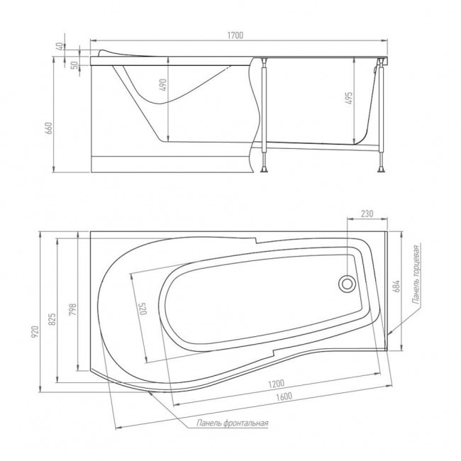 Приобрести акриловая ванна alex baitler orta l 170x92 см