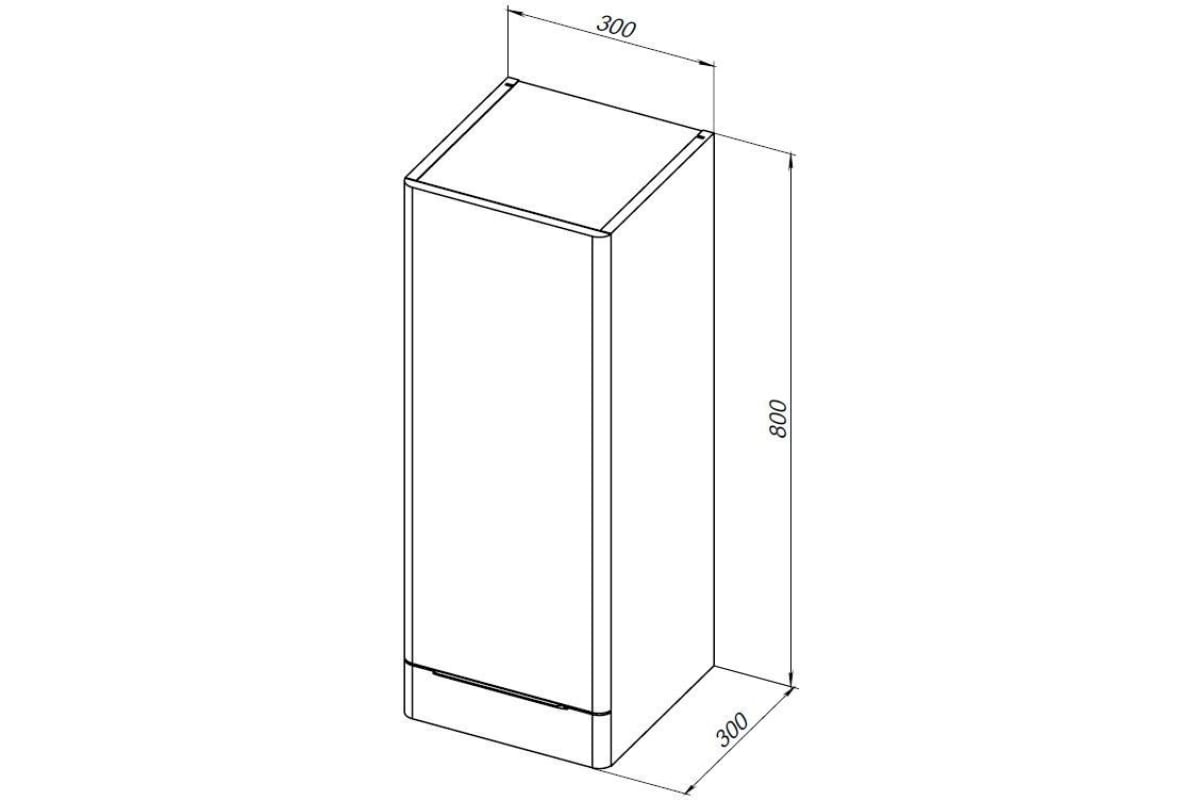 Приобрести aquanet пенал ирис new 30 см, белый глянец