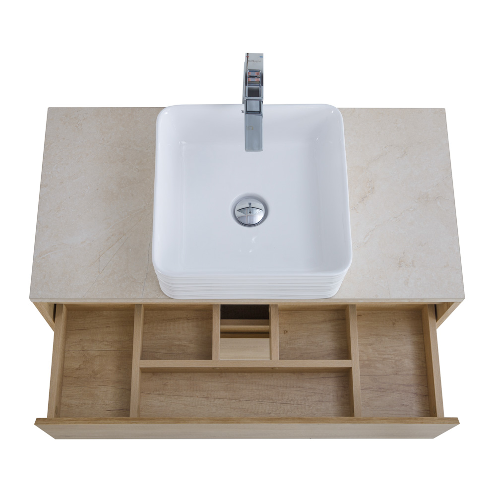 Приобрести belbagno тумба со столешницей kraft 90 см, подвесная rovere nebrasca nature