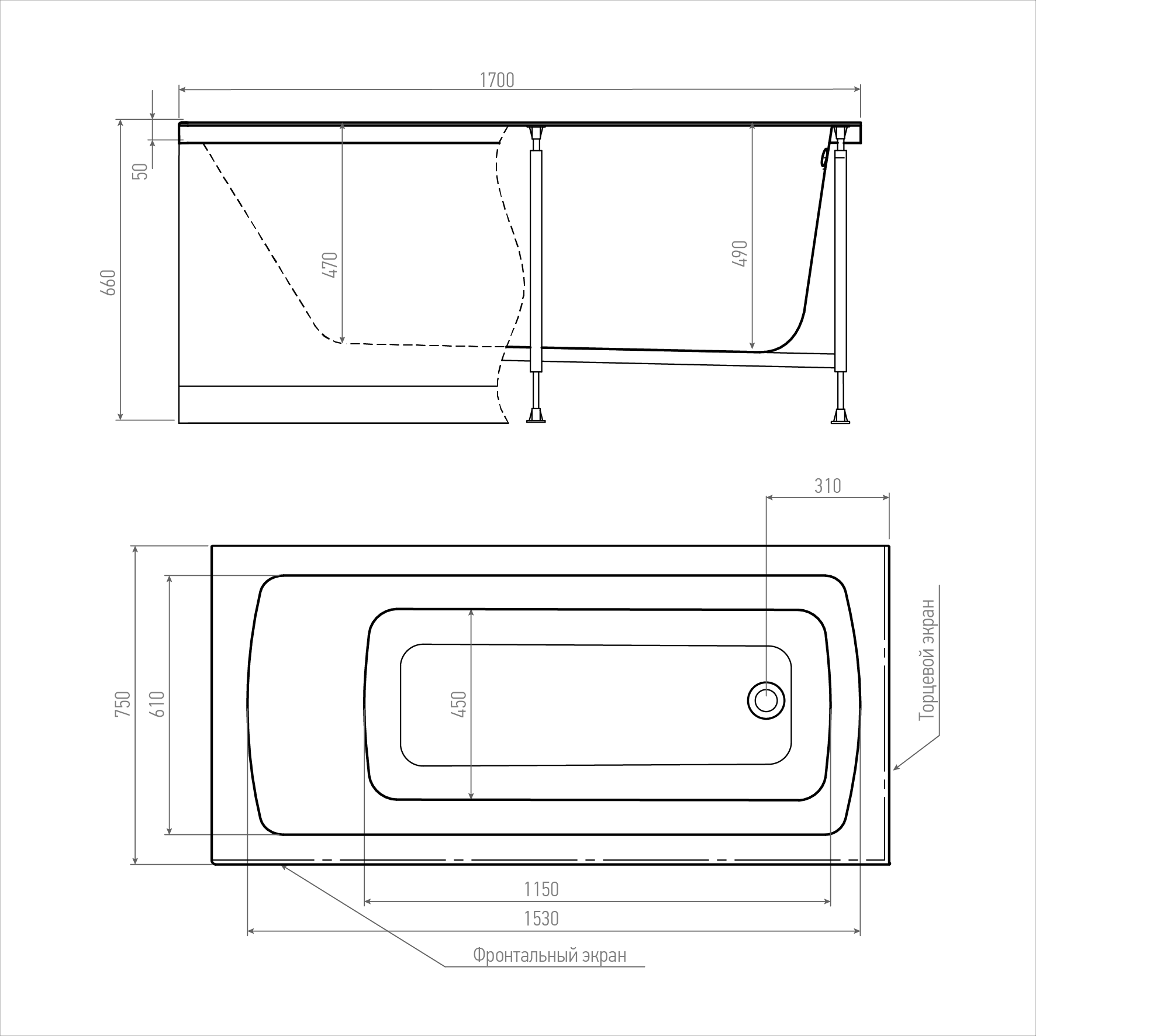 Приобрести акриловая ванна alex baitler garda 170x75 см
