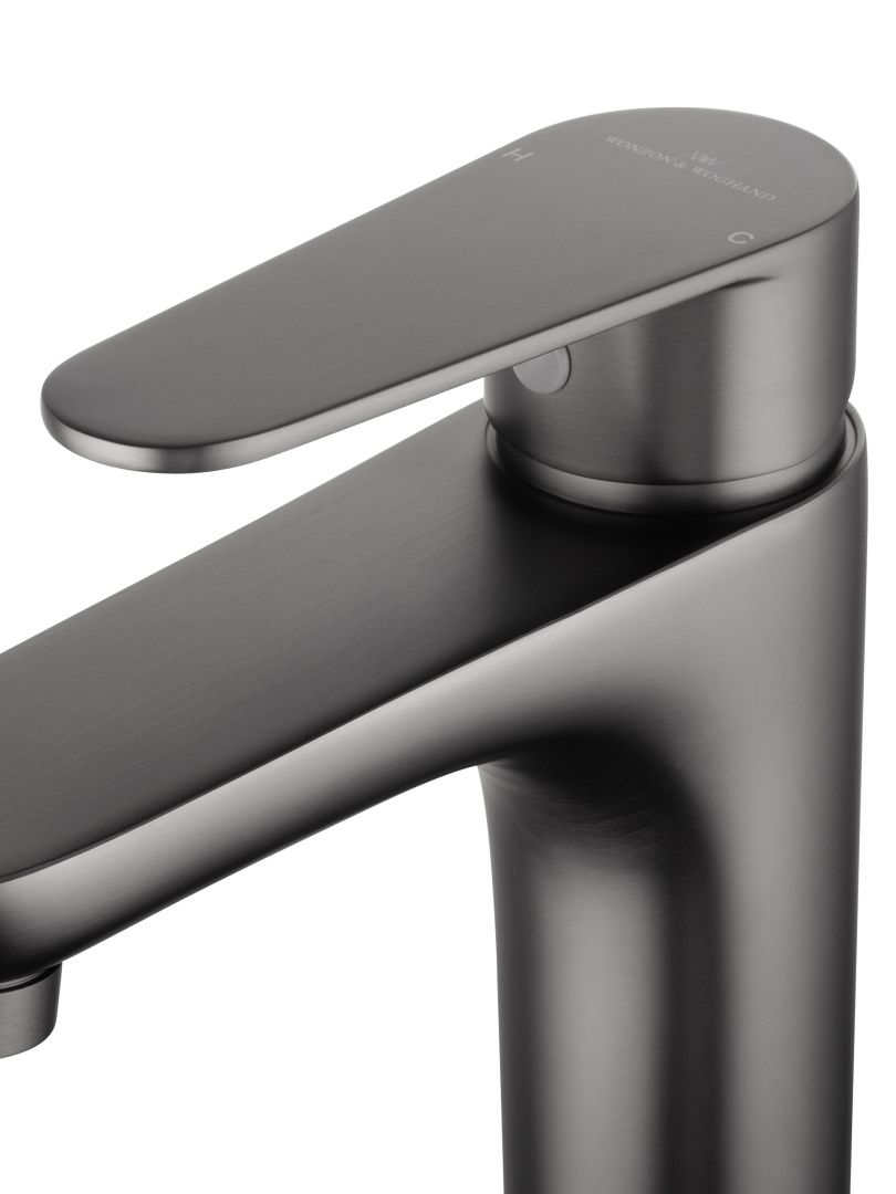 Приобрести смеситель для раковины высокий wonzon & woghand alfa, темный графит (ww-a40232-bgg)