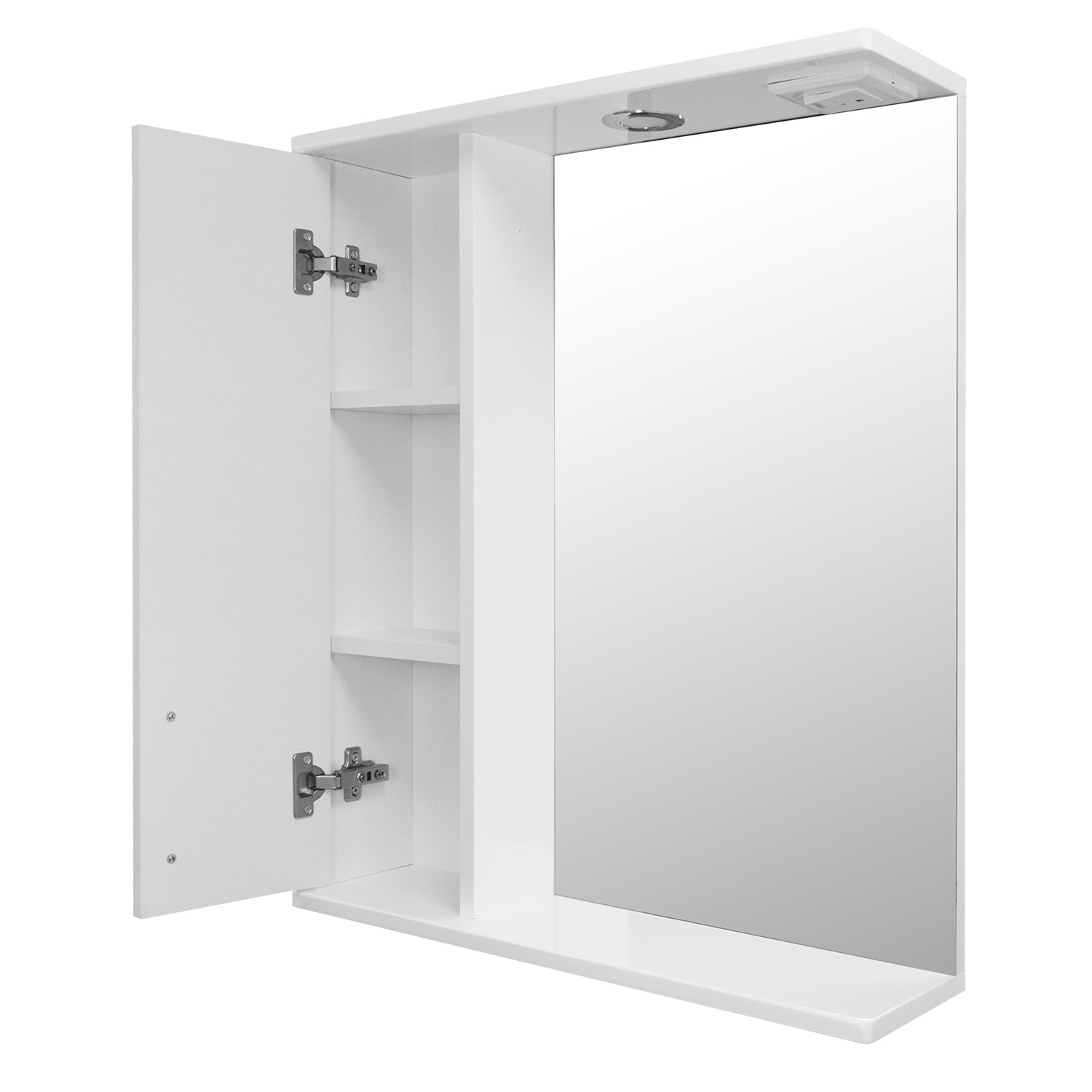 Приобрести loranto зеркало-шкаф karina 60 60х74,5 см, с подсветкой, левостороннее, белое (cs00086508)