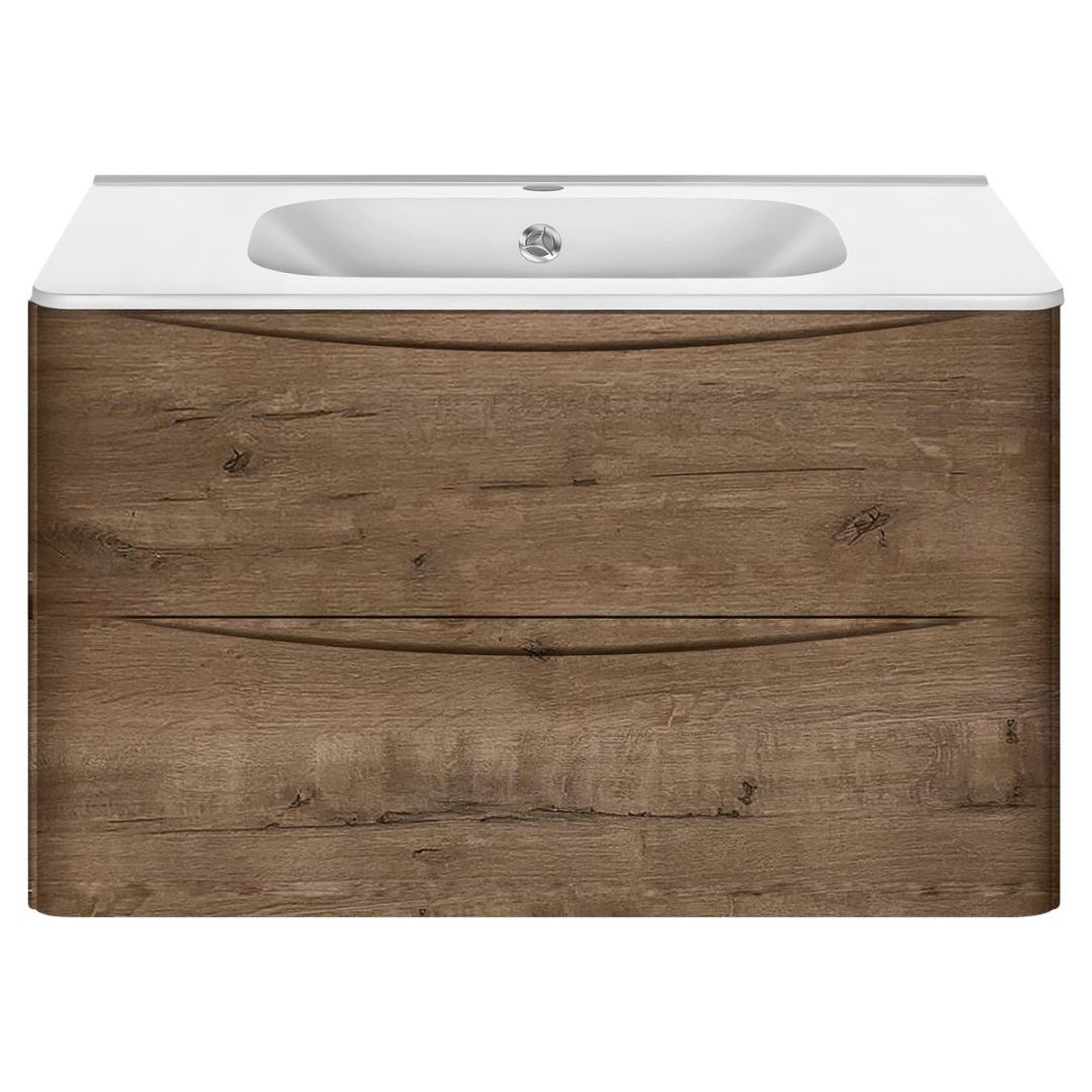 Приобрести vincea тумба подвесная paola 80 см, дуб винтаж с белой раковиной vmc-2p800vo;vcb-2vp800w