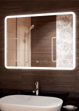 Continent Зеркало с подсветкой Demure 90х70 см, белое