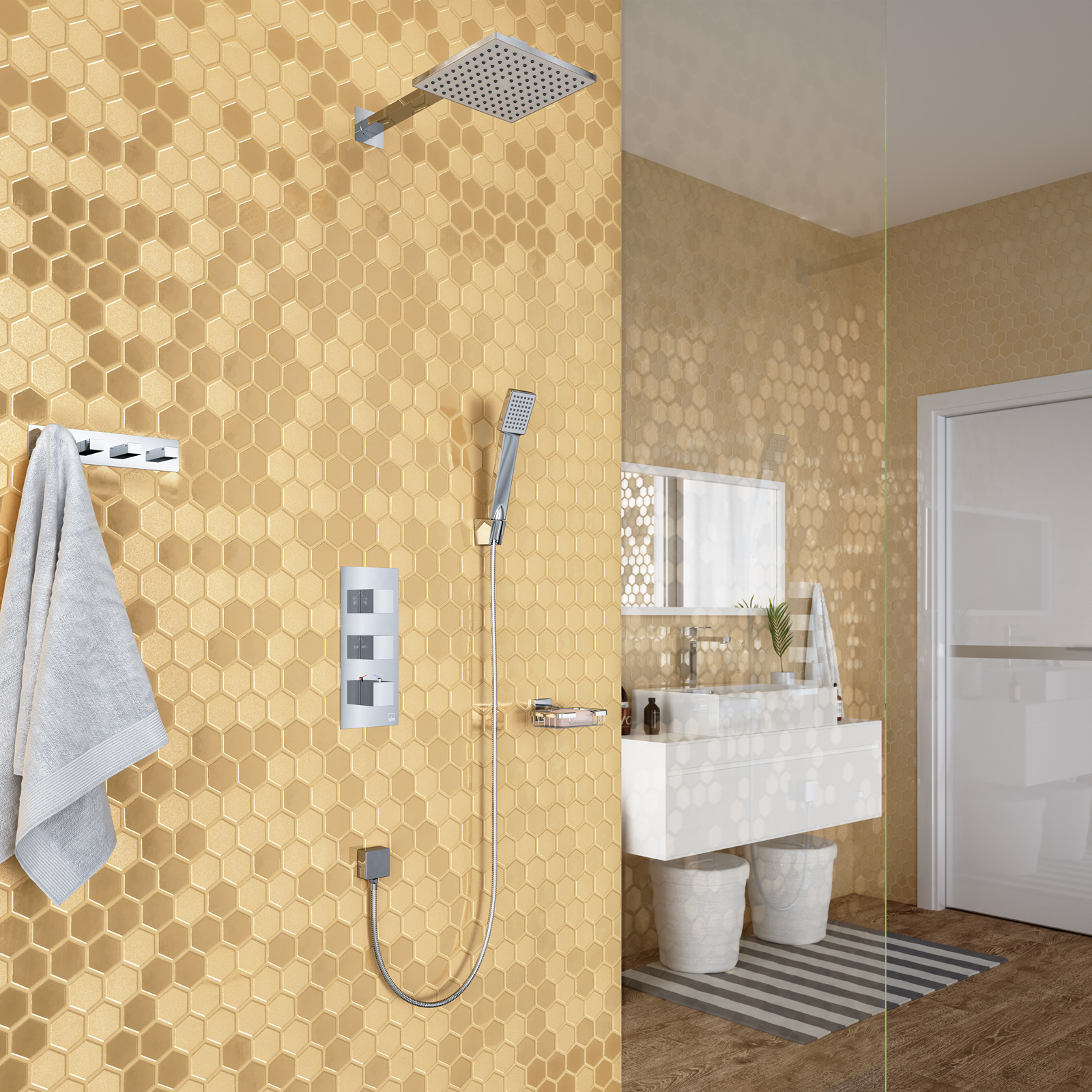 Приобрести душевая система встроенная с термостатом timo tetra-thermo sx-0179/00sm хром