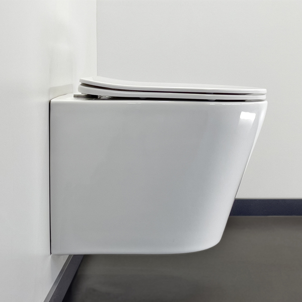 Приобрести comforty подвесной унитаз 105 безободковый, сиденье дюропласт softclose тонкое, быстросъёмное