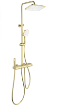 Душевая система с термостатом WONZON & WOGHAND MUSE Legato, Брашированное золото (WW-B4129-BG)