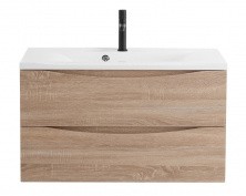 Тумба подвесная с раковиной BelBagno MARINO-900-2C-SO-WO-P 90 см, Rovere Bianco